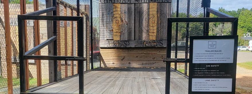 The mobile throwing unit, caged lanes on wheels